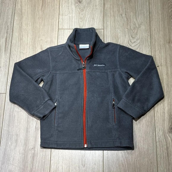 Columbia Youth Fleece Jacket Full Zip XXS‎ Gray Warm Soft Coat - Picture 1 of 15